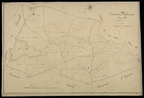 Plan du cadastre napoléonien - Hornoy-le-Bourg (Selincourt) : Sainte-Larme, B