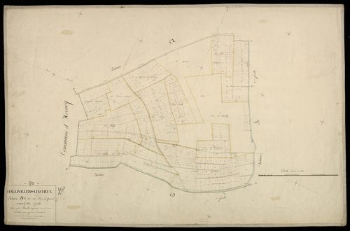 Plan du cadastre napoléonien - Hornoy-le-Bourg (Hallivillers-Lincheux) : Bois du Quesnel (Le), B1