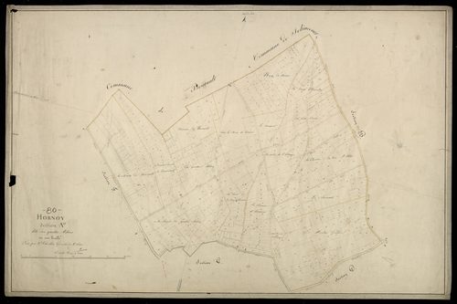Plan du cadastre napoléonien - Hornoy-le-Bourg (Hornoy) : Quatre Arbres (Les), A