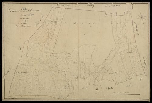 Plan du cadastre napoléonien - Hornoy-le-Bourg (Selincourt) : Village (Le), A1