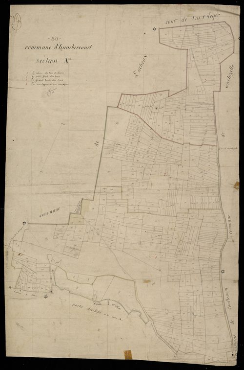 Plan du cadastre napoléonien - Humbercourt : A