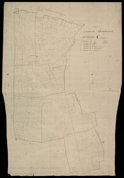 Plan du cadastre napoléonien - Humbercourt : C1