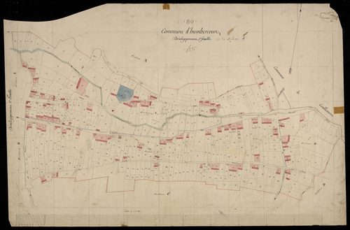 Plan du cadastre napoléonien - Humbercourt : A, C et D développées