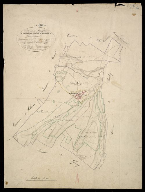 Plan du cadastre napoléonien - Lafresguimont-Saint-Martin (Guibermesnil) : tableau d'assemblage