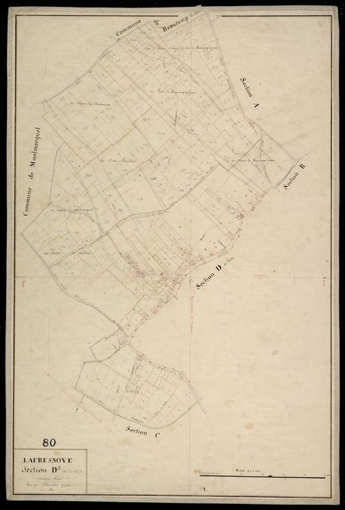 Plan du cadastre napoléonien - Lafresguimont-Saint-Martin (Lafresnoye) : Chef-lieu (Le), D2