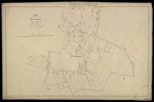 Plan du cadastre napoléonien - Lafresguimont-Saint-Martin (Montmarquet) : Chef-lieu (Le), B2 (développement de B1)