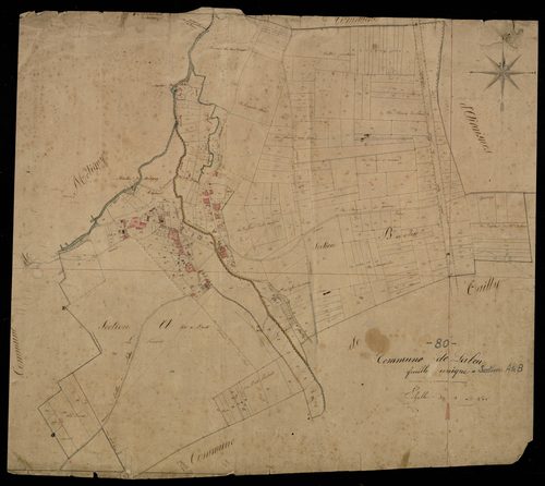 Plan du cadastre napoléonien - Laleu : A et B