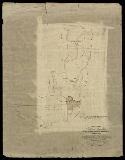 Plan du cadastre napoléonien - Lamotte-Warfusee (Abancourt) : tableau d'assemblage