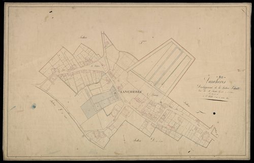 Plan du cadastre napoléonien - Lancheres : F développement