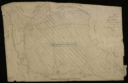 Plan du cadastre napoléonien - Languevoisin-Quiquery (Languevoisin) : Quiquery, A