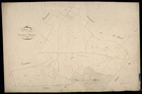 Plan du cadastre napoléonien - Laucourt : Chessy, A
