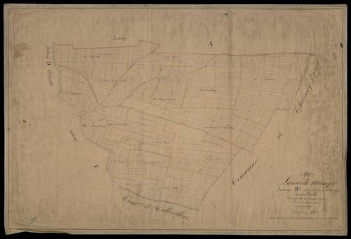 Plan du cadastre napoléonien - Lawarde-Mauger-L'hortoy (Lawarde-Mauger) : Chemin de Chaussoy (Le), B