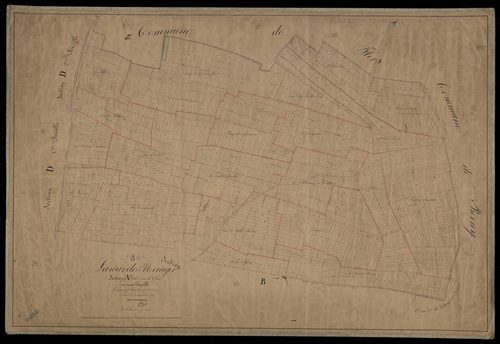 Plan du cadastre napoléonien - Lawarde-Mauger-L'hortoy (Lawarde-Mauger) : Sous le Clos, A