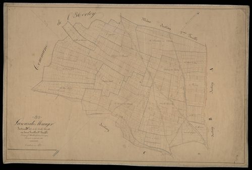 Plan du cadastre napoléonien - Lawarde-Mauger-L'hortoy (Lawarde-Mauger) : Vallée Matte (La), D1