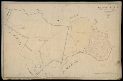 Plan du cadastre napoléonien - Lawarde-Mauger-L'hortoy (Lawarde-Mauger) : Chef-lieu (Le), C