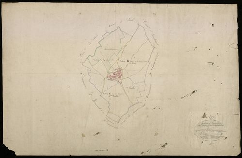 Plan du cadastre napoléonien - Lieramont : tableau d'assemblage