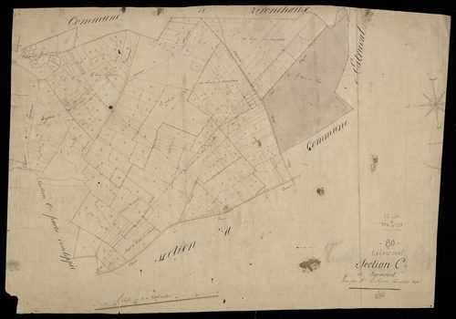 Plan du cadastre napoléonien - Ligescourt : C