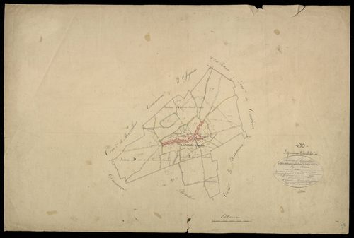 Plan du cadastre napoléonien - Lignieres-Chatelain : tableau d'assemblage