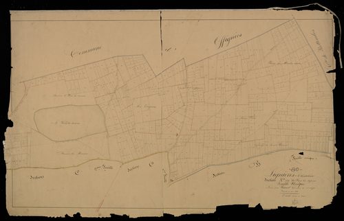 Plan du cadastre napoléonien - Lignieres-Chatelain : Bois la dessous (Le), A