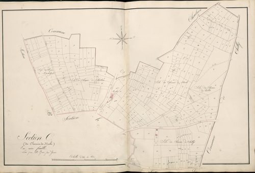 Plan du cadastre napoléonien - Atlas cantonal - Lihons : Chemin de Nesle (Le), C