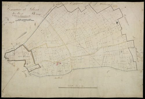 Plan du cadastre napoléonien - Lihons : Chemin de Méharicourt (Le), D et H2