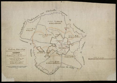 Plan du cadastre napoléonien - Lihons : tableau d'assemblage
