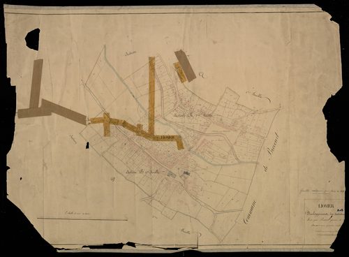 Plan du cadastre napoléonien - Liomer : développement des sections A2 et B1