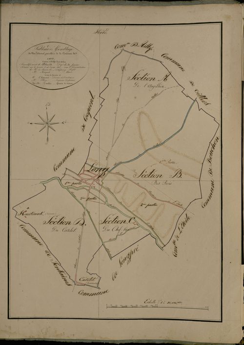 Plan du cadastre napoléonien - Long : tableau d'assemblage