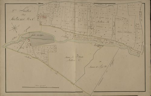 Plan du cadastre napoléonien - Long : B2 et C2