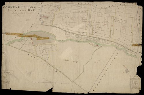 Plan du cadastre napoléonien - Long : B2 et C2