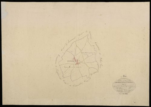 Plan du cadastre napoléonien - Longavesnes : tableau d'assemblage