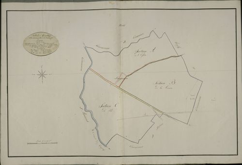 Plan du cadastre napoléonien - Longueau : tableau d'assemblage