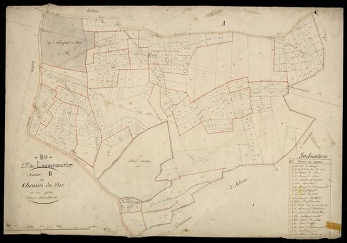 Plan du cadastre napoléonien - Louvencourt : Chemin du Pire (Le), B