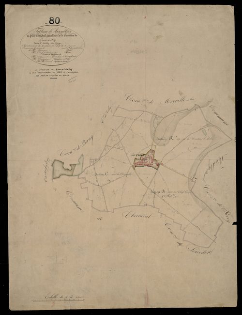 Plan du cadastre napoléonien - Louvrechy : tableau d'assemblage