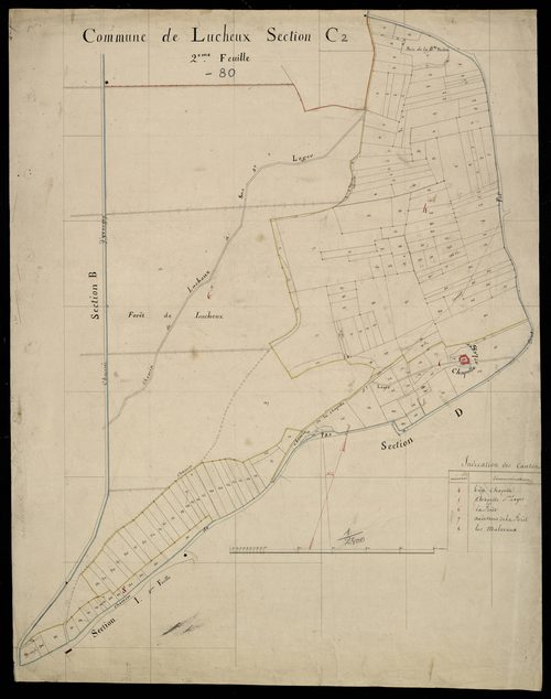 Plan du cadastre napoléonien - Lucheux : C2