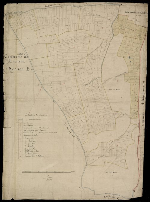 Plan du cadastre napoléonien - Lucheux : E1