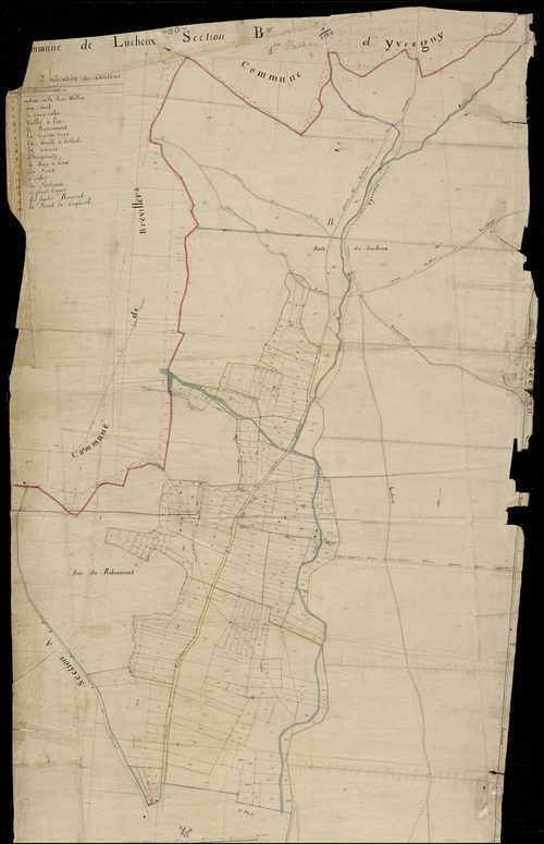 Plan du cadastre napoléonien - Lucheux : B
