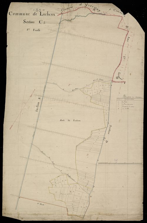 Plan du cadastre napoléonien - Lucheux : C1