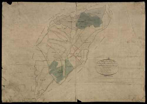 Plan du cadastre napoléonien - Mailly-Maillet (Mailly-Beaussart et Colincamps) : tableau d'assemblage