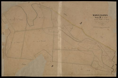 Plan du cadastre napoléonien - Mailly-Raineval : Vallée Sainte Barbe (La), D2