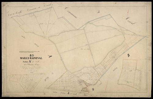 Plan du cadastre napoléonien - Mailly-Raineval : Arrière Cour (L'), A3