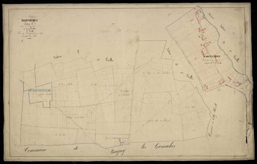 Plan du cadastre napoléonien - Maisnieres : Touvent (Le), E2 et partie de D1 développée