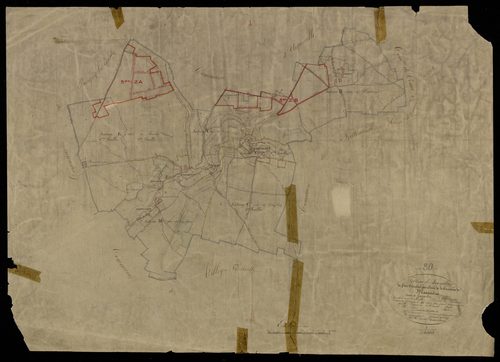 Plan du cadastre napoléonien - Maisnieres : tableau d'assemblage