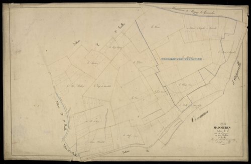 Plan du cadastre napoléonien - Maisnieres : Touvent (Le), E1