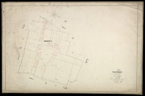 Plan du cadastre napoléonien - Maisnieres : Courtieux, B2