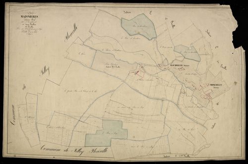Plan du cadastre napoléonien - Maisnieres : Harcelaines (Les), D1