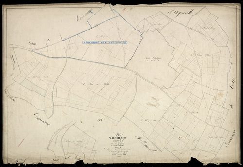 Plan du cadastre napoléonien - Maisnieres : Courtieux, B1