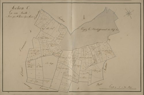 Plan du cadastre napoléonien - Maison-Roland (Maison Roland) : C