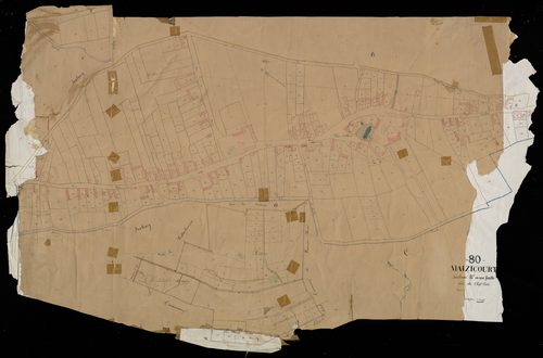 Plan du cadastre napoléonien - Maizicourt : Chef-lieu (Le), B
