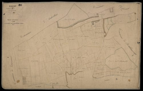 Plan du cadastre napoléonien - Malpart : A1